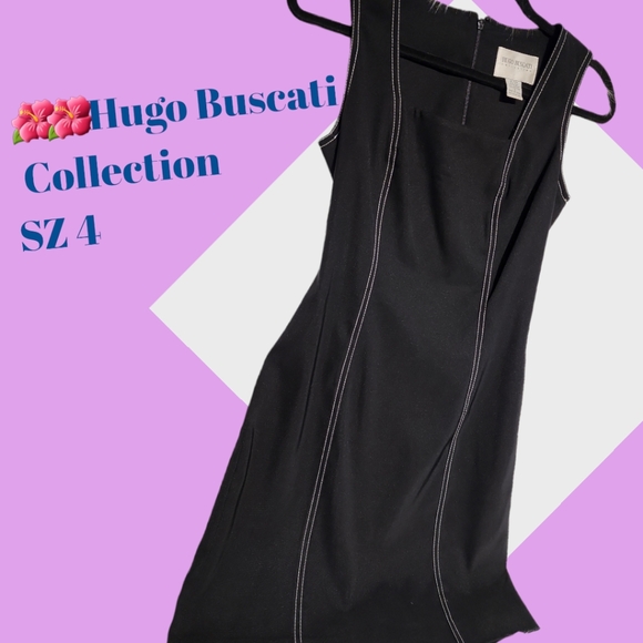 Hugo Buscati Dresses & Skirts - Hugo Buscati Collection Black scuba style dress Sz 4